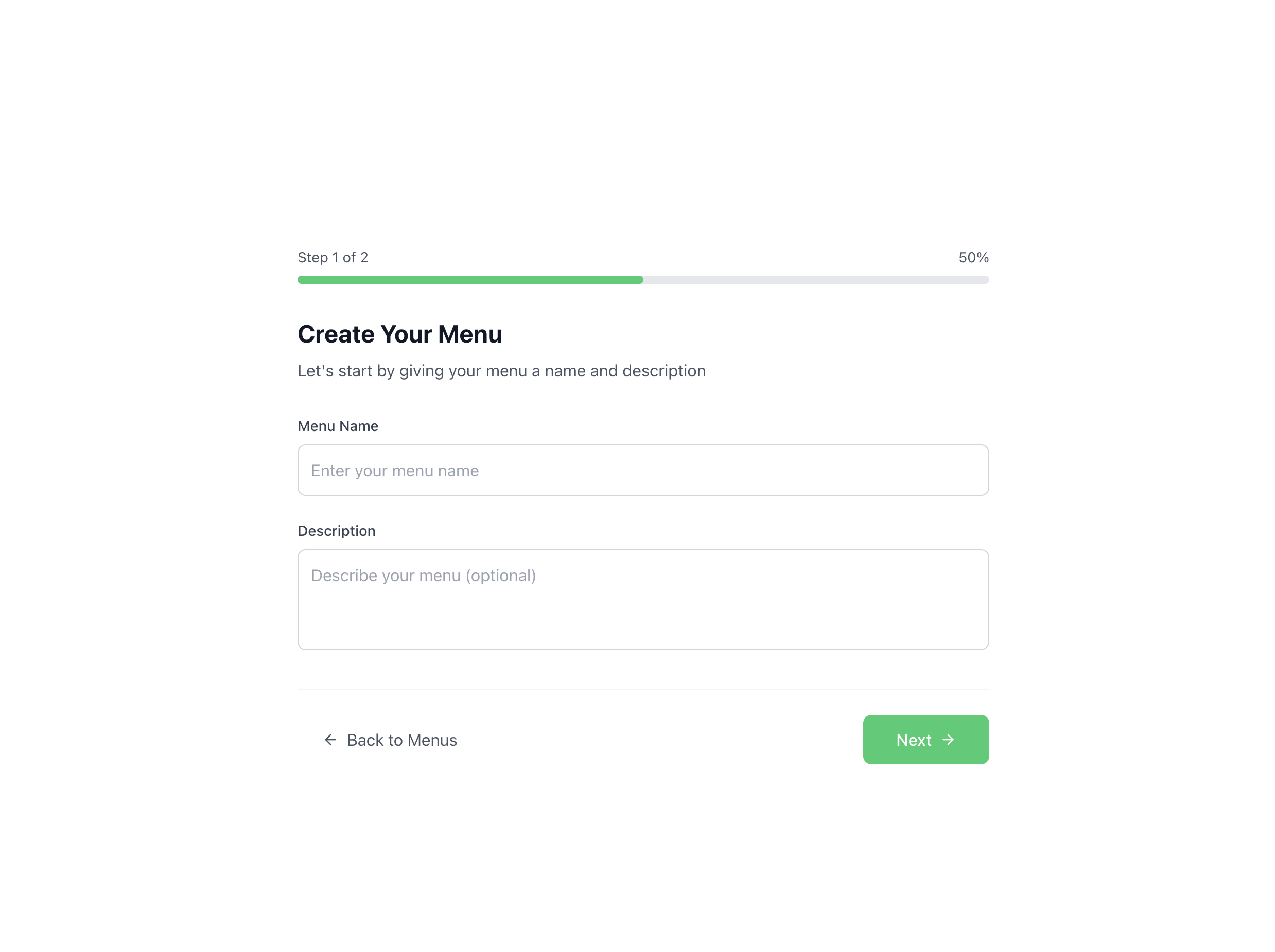 Upload Menu