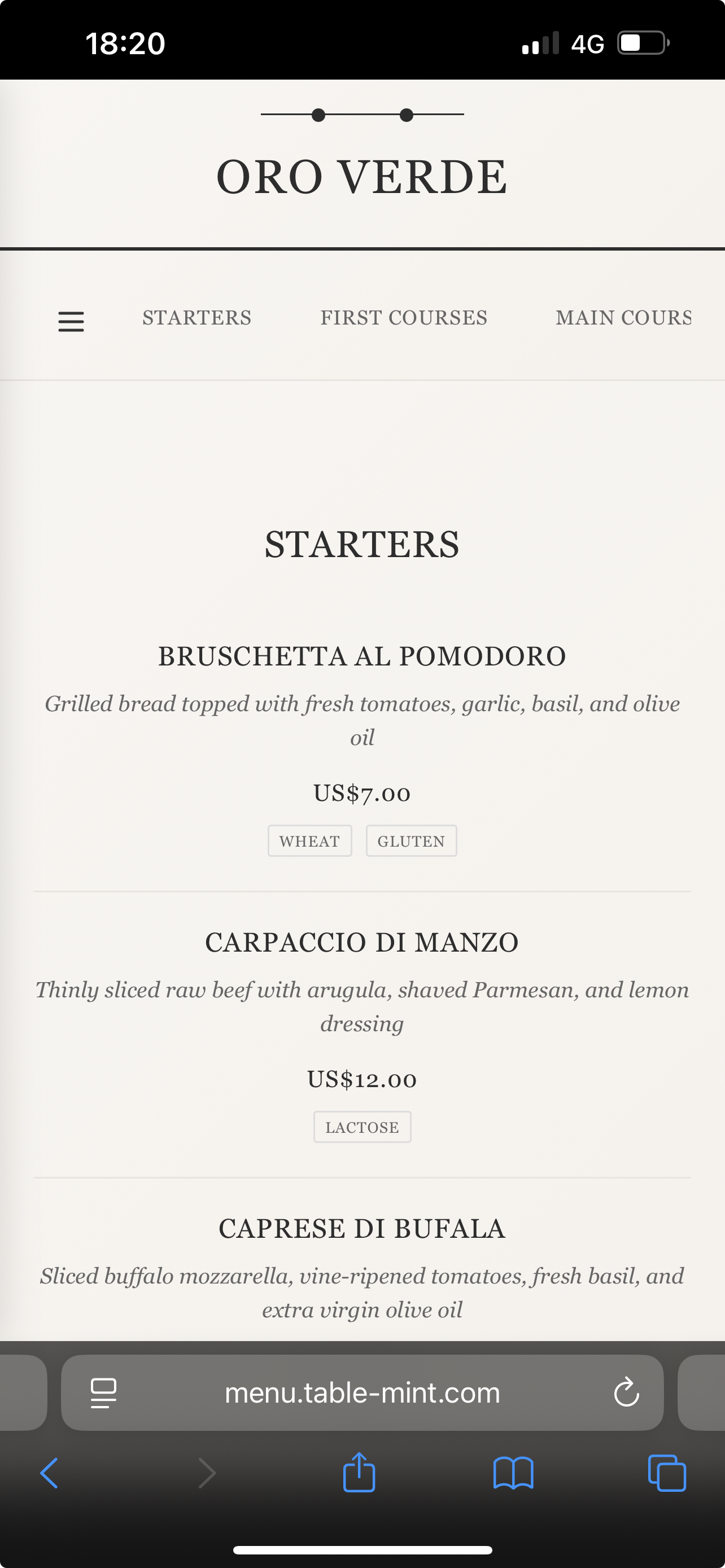 Smart Menu Sample